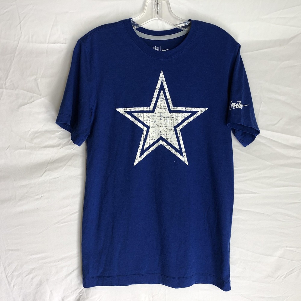 Dallas Cowboys Shirt Mens‎ Small Blue NFL Football Nike Star Logo Graphic Tee